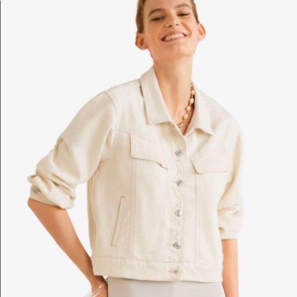 Mango white lightweight jacket size XS